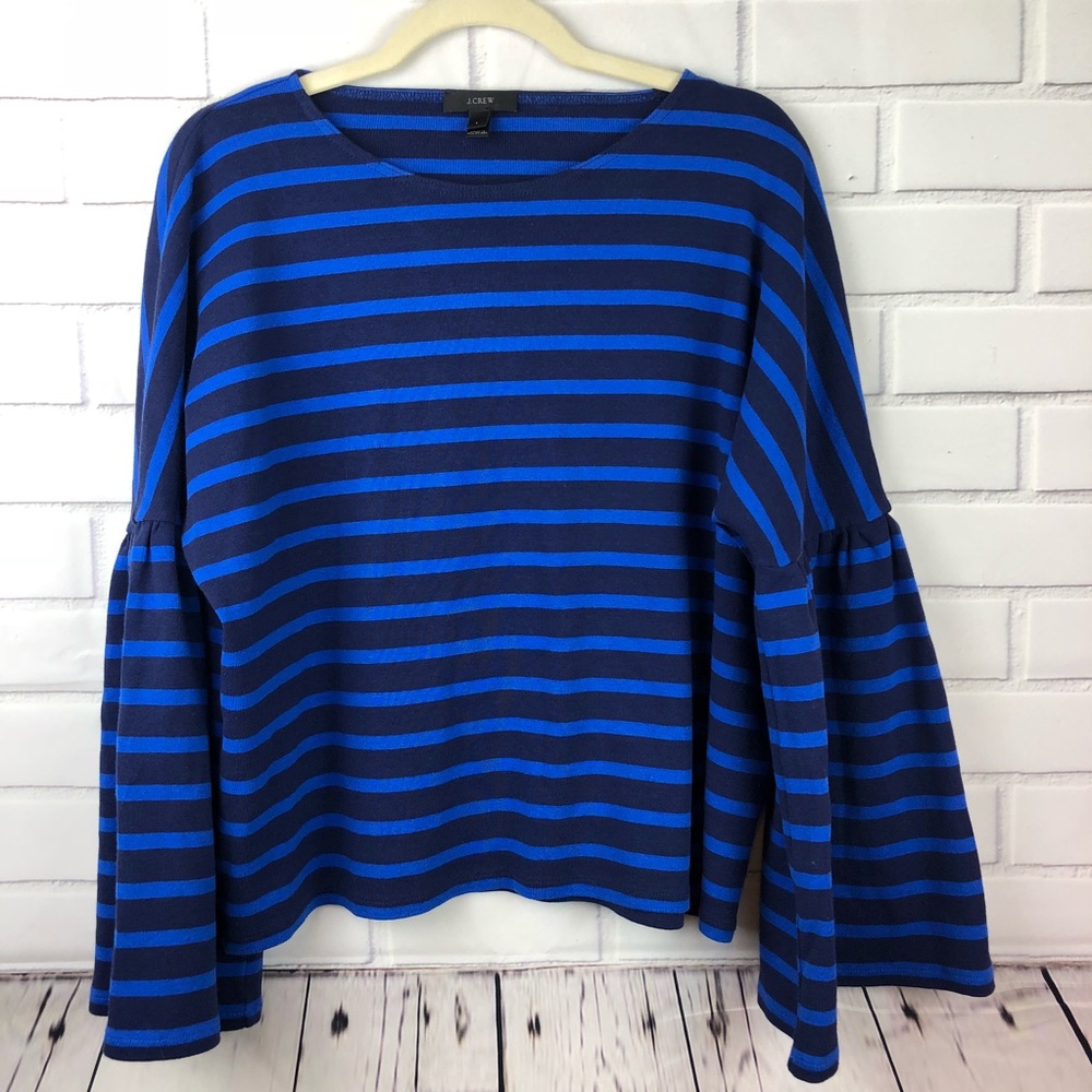 JCrew navy/blue striped top